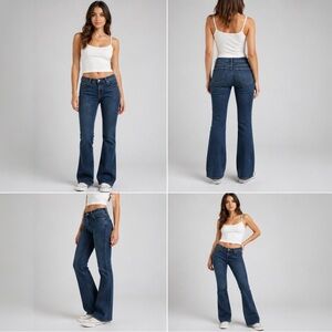 GAP Flare Stretch Jeans Womens Size 8R Blue Denim Mid Rise Y2K